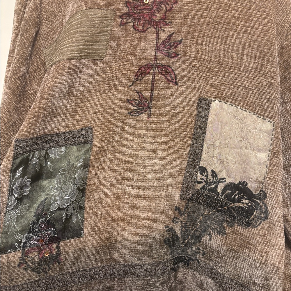 Flashback Patchwork Embroidered Jacket Boho Cotta… - image 6